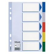 Separatore neutro in PPL 5 tasti colorati f.to A5 ESSELTE