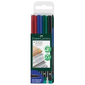 BUSTA 4 COLORI PENNARELLO MULTIMARK 1,0mm MEDIO FABER-CASTELL