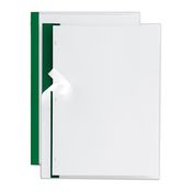 Cartella POLI 200 trasparente dorsino verde pezzi 10