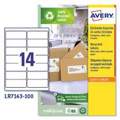 Etichette in carta riciclata bianca - 99,1x38,1mm - Laser - 100 fg Avery