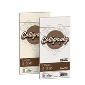 25 BUSTE CALLIGRAPHY CANVAS 110X220MM 100GR 02 AVORIO