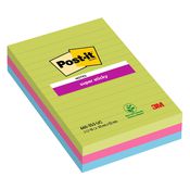 POST-IT 3M 4675 SSGYF SUPER STICKY 75ff 101x152ass conf.3 pz
