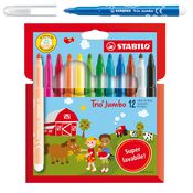 Astuccio 12 pennarelli TRIO JUMBO STABILO