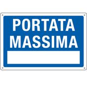 CARTELLO ALLUMINIO 30x20cm 'Portata Massima'