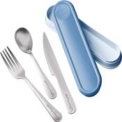 Set posate in acciaio con custodia Picnik Adults blu Maped