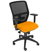 Seduta operativa ergonomica Kemper KMA arancio con braccioli regolabili