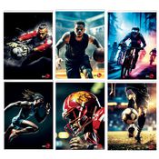 Maxiquaderno A4 40fg+2 80gr 5mm Sport BM