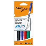 Astuccio 4 pennarelli VELLEDA 1741 punta tonda whiteboard colori assortiti BICÂ®