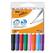 Astuccio 8 pennarelli VELLEDA 1741 punta tonda whiteboard colori assortiti BICÂ®