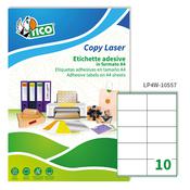 Etichetta adesiva LP4W bianca 100fg A4 105x57mm (10et/fg) Laser Tico