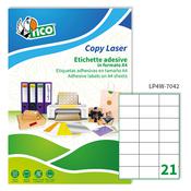 Etichetta adesiva LP4W bianca 100fg A4 70x42,3mm (21et/fg) Laser Tico