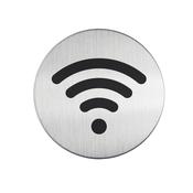PITTOGRAMMA Ã˜ 8,3cm 'Wi-Fi' IN ACCIAIO