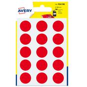 Blister 90 etichetta adesiva tonda PSA rosso Ã˜19mm Avery