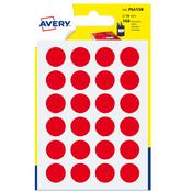 Blister 168 etichetta adesiva tonda PSA rosso Ã˜15mm Avery