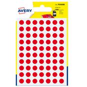 Blister 420 etichetta adesiva tonda PSA rosso Ã˜8mm Avery