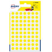 Blister 420 etichetta adesiva tonda PSA giallo Ã˜8mm Avery