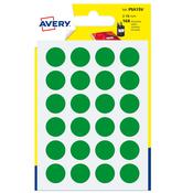 Blister 168 etichetta adesiva tonda PSA verde Ã˜15mm Avery