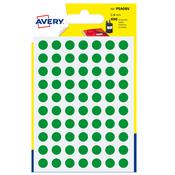 Blister 420 etichetta adesiva tonda PSA verde Ã˜8mm Avery