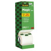 Nastro adesivo 3M Scotch Magic 19x33 VALUE PACK Conf.8 pz.