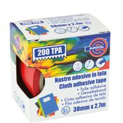 Nastro adesivo telato mm 38x2,7m colore rosso