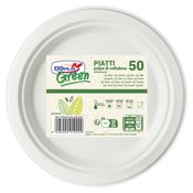 50 Piatti piani Ã˜220mm BIODEGRADABILI Dopla Green art.7757