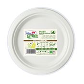 50 Piatti frutta Ã˜170mm BIODEGRADABILI Dopla Green art.7758