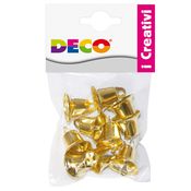 Busta 10 campanellini dim. 22mm in metallo color oro 11491 DECO