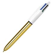 Scatola 12 penne sfera a scatto 4Colors Shine oro BIC