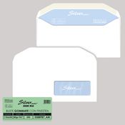 500 buste SILVER MATIC LUX FSCÂ® gommata bianca c/finestra 110x230mm 80gr Pigna E