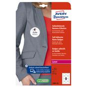 Etichette badge per tessuti rotonde Ã˜65mm (8et/fg) 20fg - laser Avery