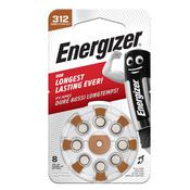 Blister 8 pile per apparecchi acustici 312 Zinc Air Energizer