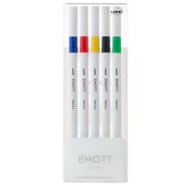 Astuccio 5 fineliner EMOTT tratto 0.4mm colori ass. Vivid Uni Mitsubishi