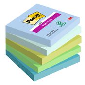 Post-it Super Sticky 654-5SS-OAS Oasis 90ff 76x76 mm colori assortiti conf.5 pz