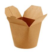 50 Contenitori rotondi da asporto in carta kraft + PE Ã˜9,5x10cm Leone