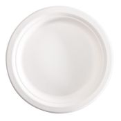 50 Piatti tondi monouso in canna da zucchero Ã˜ 18 cm bianco Signor Bio