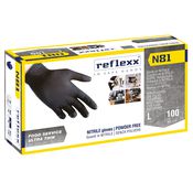 Conf 100 Guanti In Nitrile N81 taglia L neri Reflexx