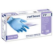 Conf 100 Guanti In Nitrile R77100 taglia S azzurri Reflexx