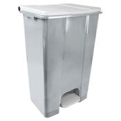 Contenitore mobile a pedale in plastica riciclata Ecoconti 80lt grigio e bianco