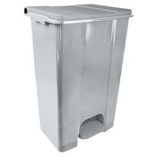 Contenitore mobile a pedale in plastica riciclata Ecoconti 80lt grigio e grigio