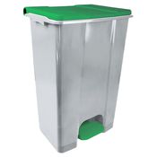 Contenitore mobile a pedale in plastica riciclata Ecoconti 80lt grigio e verde