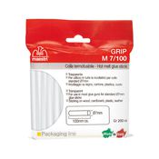 Colla termofusibile 10cm Ã˜7mm in sacchetto da 200gr trasparente M7/100 Ro-Ma