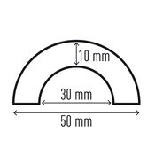 Profilo paracolpi per superfici tubolari P30 giallo/nero Durable