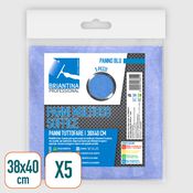 PANNI MULTIUSO SOFFICE BLU 38X40 CM 5 PZ