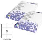 Etichetta adesiva bianca 100fg A4 105x72mm (8et/fg) STARLINE