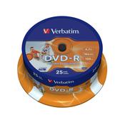 erbatim - Scatola 25 DVD-R - stampabile - 43538 - 4,7GB