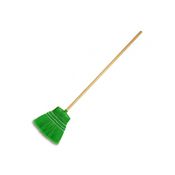 Scopa con setole in PVC rigide completa di manico in legno